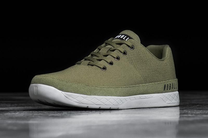 Olive Nobull Moss Canvas Men's Trainers | CA F1362D